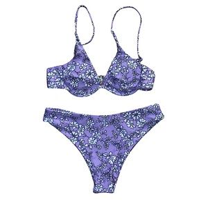 Shein Floral Underwire 2-piece Bikini
